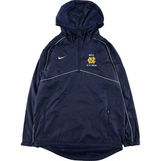 ナイキ(NIKE)の古着 ナイキ NIKE カレッジ ハーフジップ ナイロンプルオーバー メンズXL /eaa446479(ナイロンジャケット)