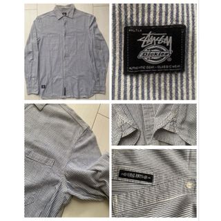 STUSSY - 美品 stussy dickies hickory stripe work M