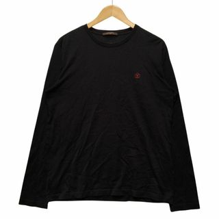 ルイヴィトン(LOUIS VUITTON)のLOUIS VUITTON ルイ・ヴィトン 品番 HAY53W L/S LV 刺繡ロゴ 長袖Ｔシャツ ブラック サイズXL 正規品 / 34411(Tシャツ/カットソー(七分/長袖))