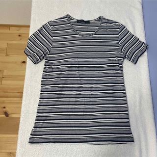 シップスジェットブルー(SHIPS JET BLUE)のシップス　半袖　Tシャツ　メンズ　M ボーダー(Tシャツ/カットソー(半袖/袖なし))