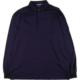 ラルフローレン(Ralph Lauren)の古着 ラルフローレン Ralph Lauren POLO GOLF ポロゴルフ 長袖 ボーダー ポロシャツ メンズXL /eaa450259(ポロシャツ)