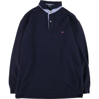 トミーヒルフィガー(TOMMY HILFIGER)の古着 90年代 トミーヒルフィガー TOMMY HILFIGER 長袖 ポロシャツ メンズL ヴィンテージ /eaa448302(ポロシャツ)