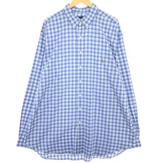 ラルフローレン(Ralph Lauren)の古着 ラルフローレン Ralph Lauren 長袖 ボタンダウンチェックシャツ メンズXXL /eaa451789(シャツ)