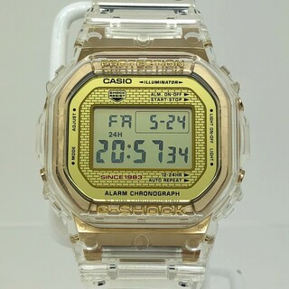 ジーショック(G-SHOCK)のG-SHOCK ジーショック CASIO カシオ 腕時計 DW-5035E-7 グレイシアゴールド 35周年記念 スケルトン デジタル クォーツ(腕時計(デジタル))