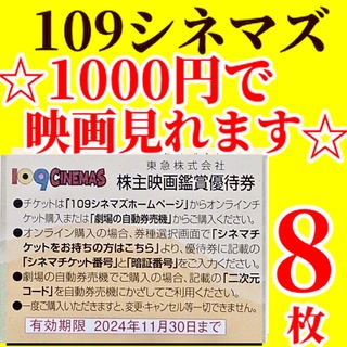 109シネマズ　映画鑑賞優待券①(その他)