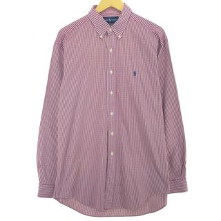 ラルフローレン(Ralph Lauren)の古着 ラルフローレン Ralph Lauren YARMOUTH 長袖 ボタンダウンチェックシャツ メンズL /eaa451476(シャツ)