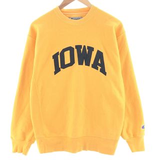 チャンピオン(Champion)の古着 00年代 チャンピオン Champion PREMIUM REVERSE WEAVE プレミアムリバースウィーブ IOWA アイオワ大学 カレッジスウェットシャツ トレーナー メンズM /eaa390960(スウェット)