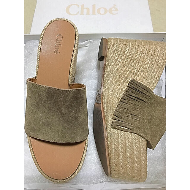 Chloe(クロエ)のChloe フリンジスエードエスパウエッジ 36 Deuxieme Classe レディースの靴/シューズ(サンダル)の商品写真