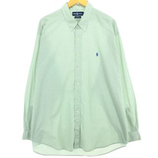 ラルフローレン(Ralph Lauren)の古着 ラルフローレン Ralph Lauren BLAKE 長袖 ボタンダウンチェックシャツ メンズXXL /eaa451764(シャツ)