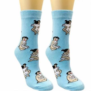 Kamasutra Socks - White Blue 個性的ソックス　靴下(ソックス)