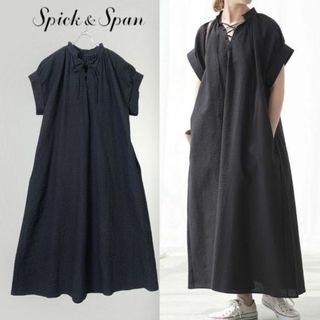 Spick & Span - [美品] スピックアンドスパン サッカー地 レースアップワンピース 22000円