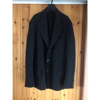 ヨウジヤマモトプールオム(Yohji Yamamoto POUR HOMME)の21AWヨウジヤマモトピークドラペルショートジャケットyohji (テーラードジャケット)