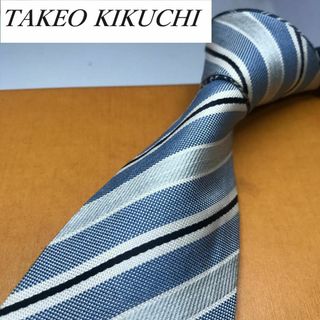 タケオキクチ(TAKEO KIKUCHI)の★ TAKEO KIKUCHI★ ブランド ネクタイ シルク 日本製 ストライプ(ネクタイ)