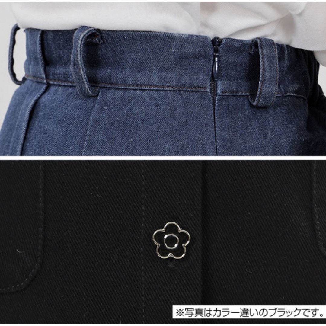 MARY QUANT(マリークワント)のエポデイジーボタンデニムミニ スカーマリークワント レディースのスカート(ミニスカート)の商品写真