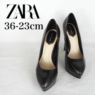 ZARA*ザラ*パンプス*36-23cm*茶*M5122(ハイヒール/パンプス)