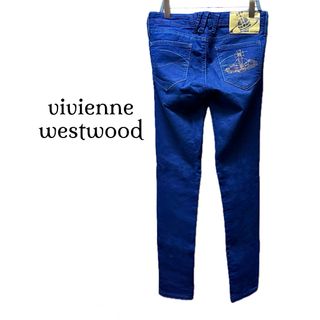 アングロマニア(ANGLOMANIA（Vivienne Westwood）)のヴィヴィアンウエストウッド【美品】オーブ スタッズ ストレッチ スキニー パンツ(カジュアルパンツ)