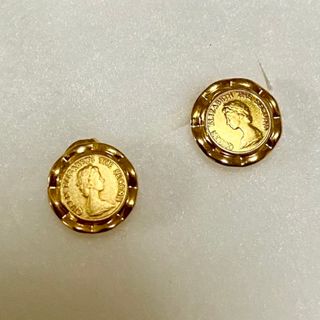 JEWELRY TSUTSUMI - k18 エリザベスコインモチーフ　ピアス