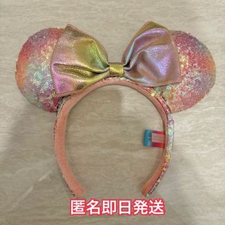 【匿名即日発送】ディズニー 40周年 カチューシャ ピンク スパンコール(キャラクターグッズ)