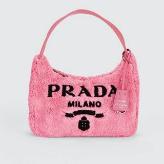 PRADA - PRADA テリー　ミニバッグ　ピンク　もこもこ　ジアちゃん　希少　レア