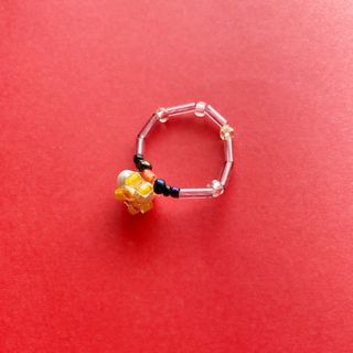 ハンドメイド ビーズ リング 指輪(リング)