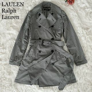 美品 LAUREN RALPHLAUREN ギンガムチェック トレンチコート(トレンチコート)