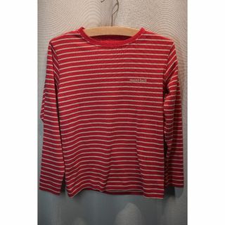 モンベル(mont bell)のmontbell 　ボーダー ロングスリーブT Kid's　赤　130サイズ②(Tシャツ/カットソー)