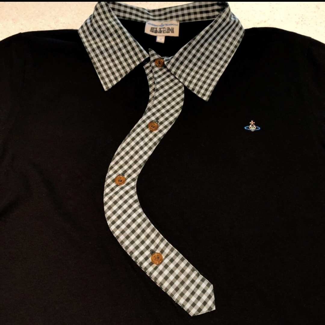 ヴィヴィアンウエストウッド メンズ チェック カラー 半袖 TシャツS ヴィヴィアンウエストウッド メンズ チェック カラー 半袖 TシャツS