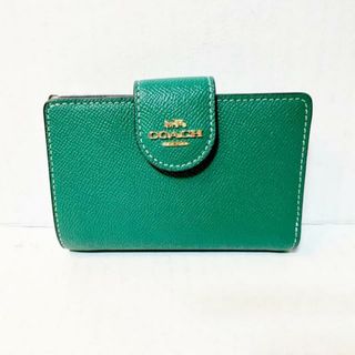 コーチ(COACH)のコーチ 2つ折り財布 - 6390 グリーン(財布)