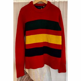 トミーヒルフィガー(TOMMY HILFIGER)のトミーヒルフィガー マルチストライプ カラーブロック ヴィンテージ ニット(ニット/セーター)