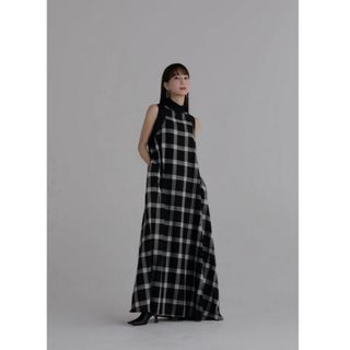 トゥデイフル(TODAYFUL)のlouren stand collar check dress sサイズ(ロングワンピース/マキシワンピース)