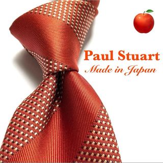 Paul Stuart - ✨美品✨ポールスチュアート　ネクタイ　オレンジ　ストライプ　シルク　肉厚　紳士