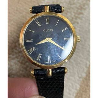 Gucci - 美品　GUCCI  リザードベルト　腕時計　シェリーライン　オールドグッチ