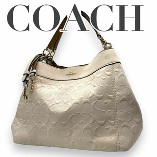 コーチ(COACH)のCOACH コーチ　s22 ハンドバッグ　f28934 レザー　2way 白(ハンドバッグ)