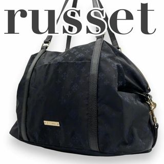 ラシット(Russet)の美品　russet ラシット　s47 ナイロン　肩掛け　トートバッグ　総柄　紺色(トートバッグ)