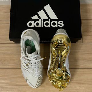 アディダス(adidas)の【希少】 アディダス 野球 スパイク アフターバーナー7  ホワイトゴールド 金(シューズ)