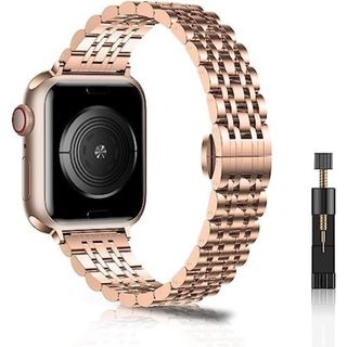 上品✨ AppleWatch バンド アップルウォッチ用 ローズゴールド(腕時計)