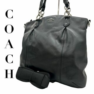 コーチ(COACH)のCOACH コーチ　s19 レザー　ビジネスバッグ　黒　2way トートバッグ(トートバッグ)