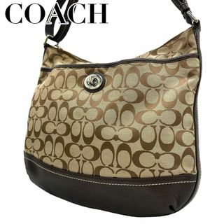 コーチ(COACH)のCOACH コーチ　s13 茶色　f24032 ターンロック　ショルダーバッグ(ショルダーバッグ)