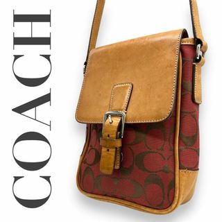 コーチ(COACH)のCOACH コーチ　s91 ショルダーバッグ 6098　フラップ　シグネチャー(ショルダーバッグ)