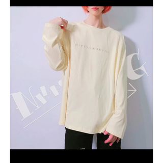 NieR LONG 刺繍 CUTSEW YELLOW(Tシャツ/カットソー(七分/長袖))