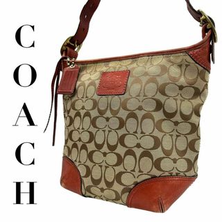 コーチ(COACH)のCOACH コーチ　s13 ショルダーバッグ　シグネチャー　f12390 赤(ショルダーバッグ)