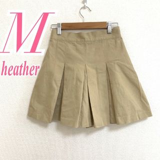 heather ヘザー プリーツスカート ミニ丈 カジュアル(ひざ丈スカート)