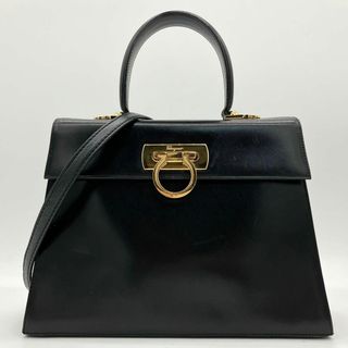 サルヴァトーレフェラガモ(Salvatore Ferragamo)の【Salvatore Ferragamo】2wayバッグ　ガンチーニ　ブラック(ハンドバッグ)