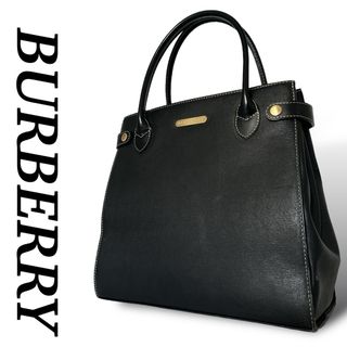 BURBERRY - BURBERRY  バーバリー　トートバッグ　ノバチェック　ゴールド金具　レザー