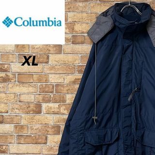 コロンビア(Columbia)のコロンビア　マウンテンパーカー　中綿　ビッグシルエット　ネイビー　紺タグ　XL(マウンテンパーカー)