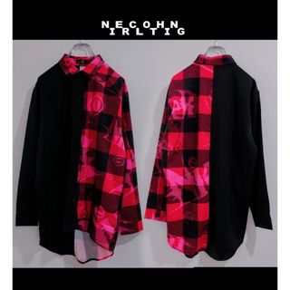 NieR TWO-TONE SHIRT RED CHECKERED(シャツ)