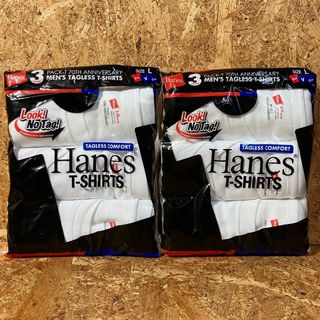 ヘインズ(Hanes)のHanes 70TH ANNIVERSARY 3パック Tシャツ L 2セット(Tシャツ/カットソー(半袖/袖なし))