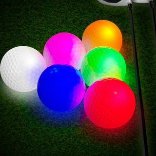 【色:6pcs】光るゴルフボール ナイターゴルフ ゴルフ 練習 ゴルフ練習ボール(その他)
