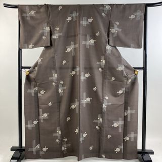 小紋 身丈166.5cm 裄丈66cm 化繊 美品 優品 【中古】(着物)