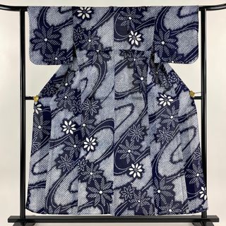 浴衣 身丈155cm 裄丈62.5cm 綿 美品 名品 【中古】(浴衣)